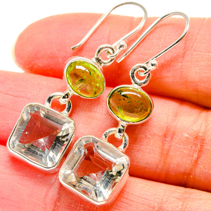 Green Amethyst Earrings handcrafted by Ana Silver Co - EARR423933