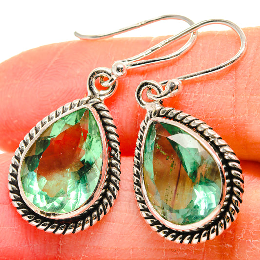 Green Fluorite Earrings handcrafted by Ana Silver Co - EARR423940