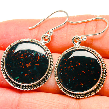 Bloodstone Earrings handcrafted by Ana Silver Co - EARR423948