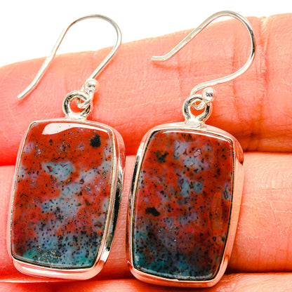 Bloodstone Earrings handcrafted by Ana Silver Co - EARR423951