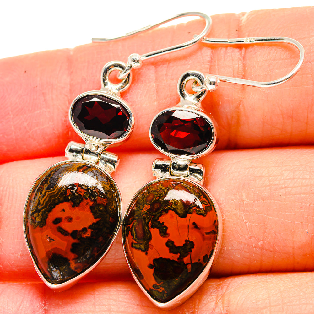 Moroccan Agate Earrings handcrafted by Ana Silver Co - EARR423958