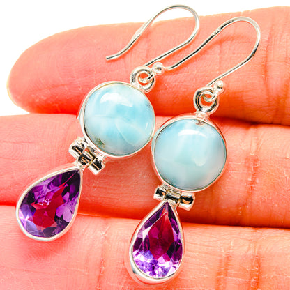 Larimar Earrings handcrafted by Ana Silver Co - EARR423964