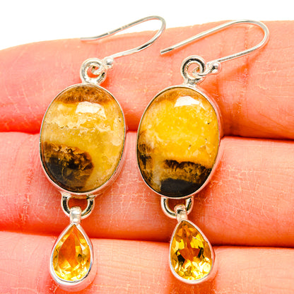 Septarian Nodule Earrings handcrafted by Ana Silver Co - EARR423969