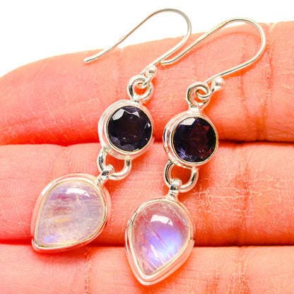 Rainbow Moonstone Earrings handcrafted by Ana Silver Co - EARR423980