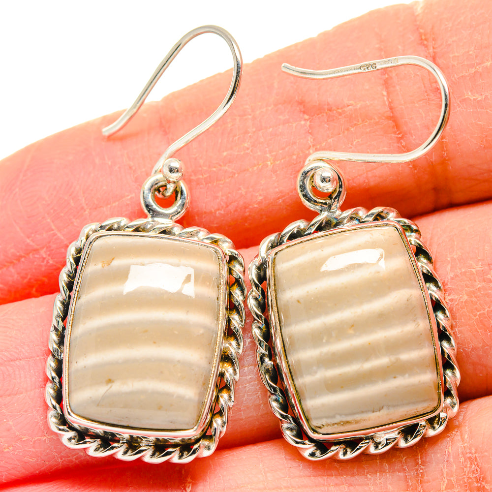 Striped Flint Earrings handcrafted by Ana Silver Co - EARR423981