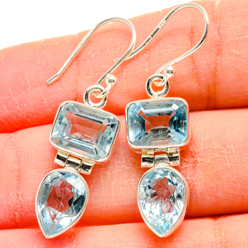 Blue Topaz Earrings handcrafted by Ana Silver Co - EARR423982