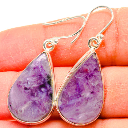 Charoite Earrings handcrafted by Ana Silver Co - EARR423994