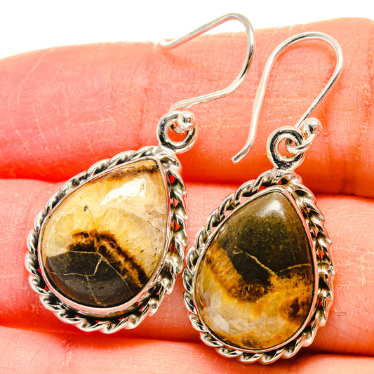 Septarian Nodule Earrings handcrafted by Ana Silver Co - EARR423995