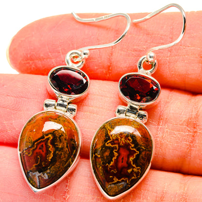Mahogany Obsidian Earrings handcrafted by Ana Silver Co - EARR424002
