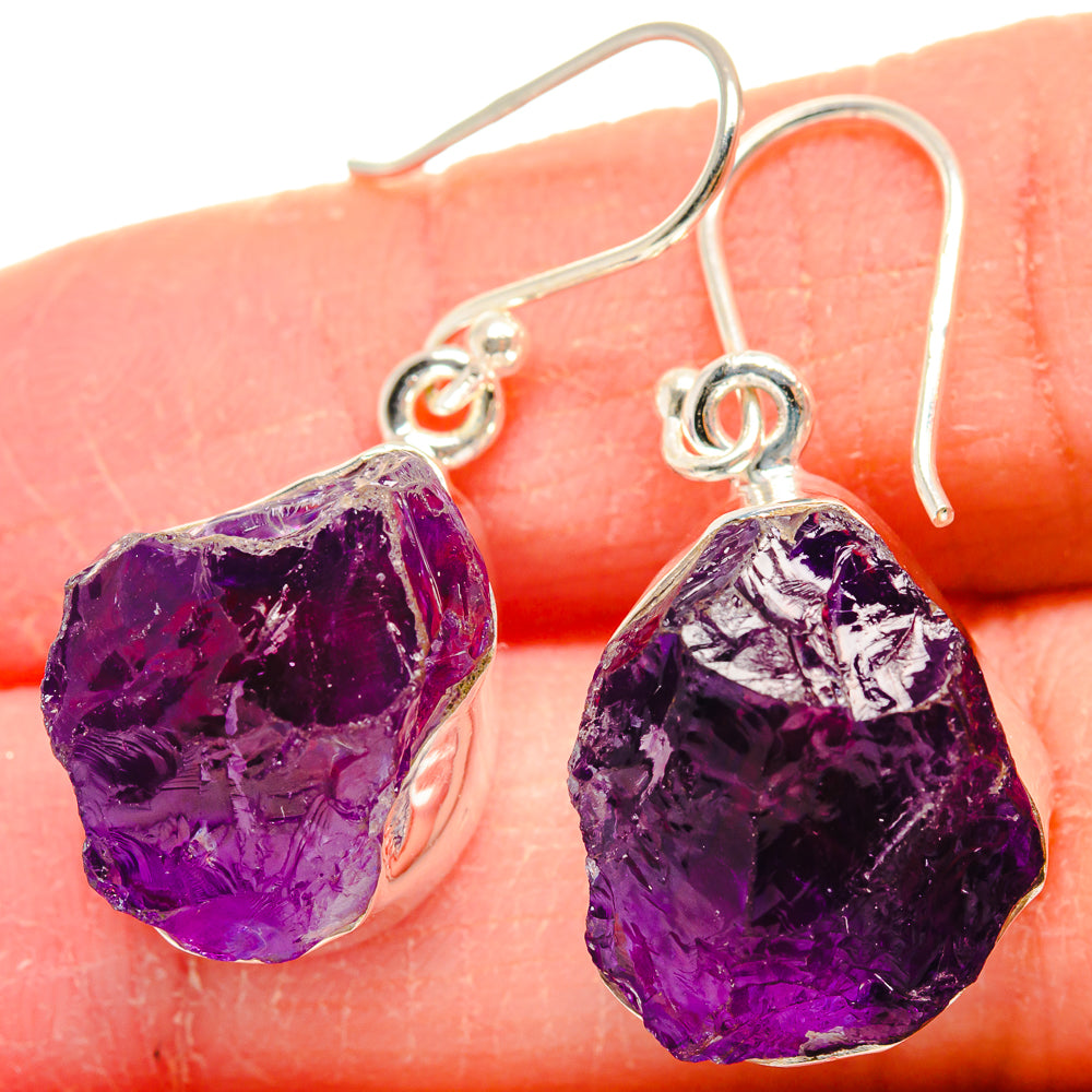 Amethyst Earrings handcrafted by Ana Silver Co - EARR424003