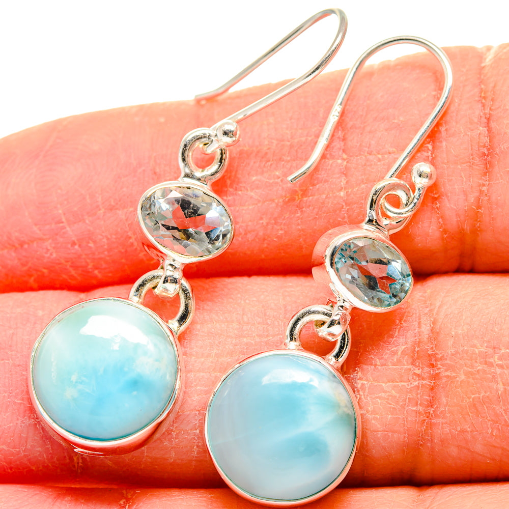 Larimar Earrings handcrafted by Ana Silver Co - EARR424008