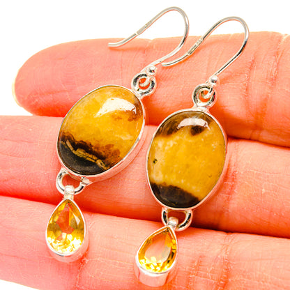 Septarian Nodule Earrings handcrafted by Ana Silver Co - EARR424025