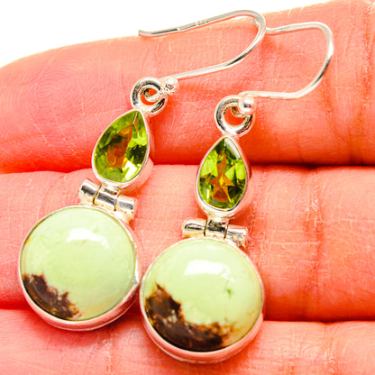 Lemon Chrysoprase Earrings handcrafted by Ana Silver Co - EARR424035