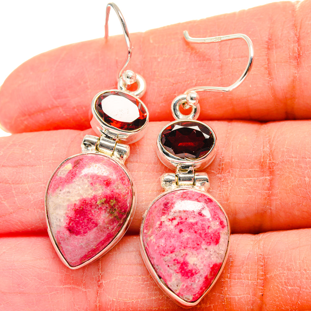 Thulite Earrings handcrafted by Ana Silver Co - EARR424041