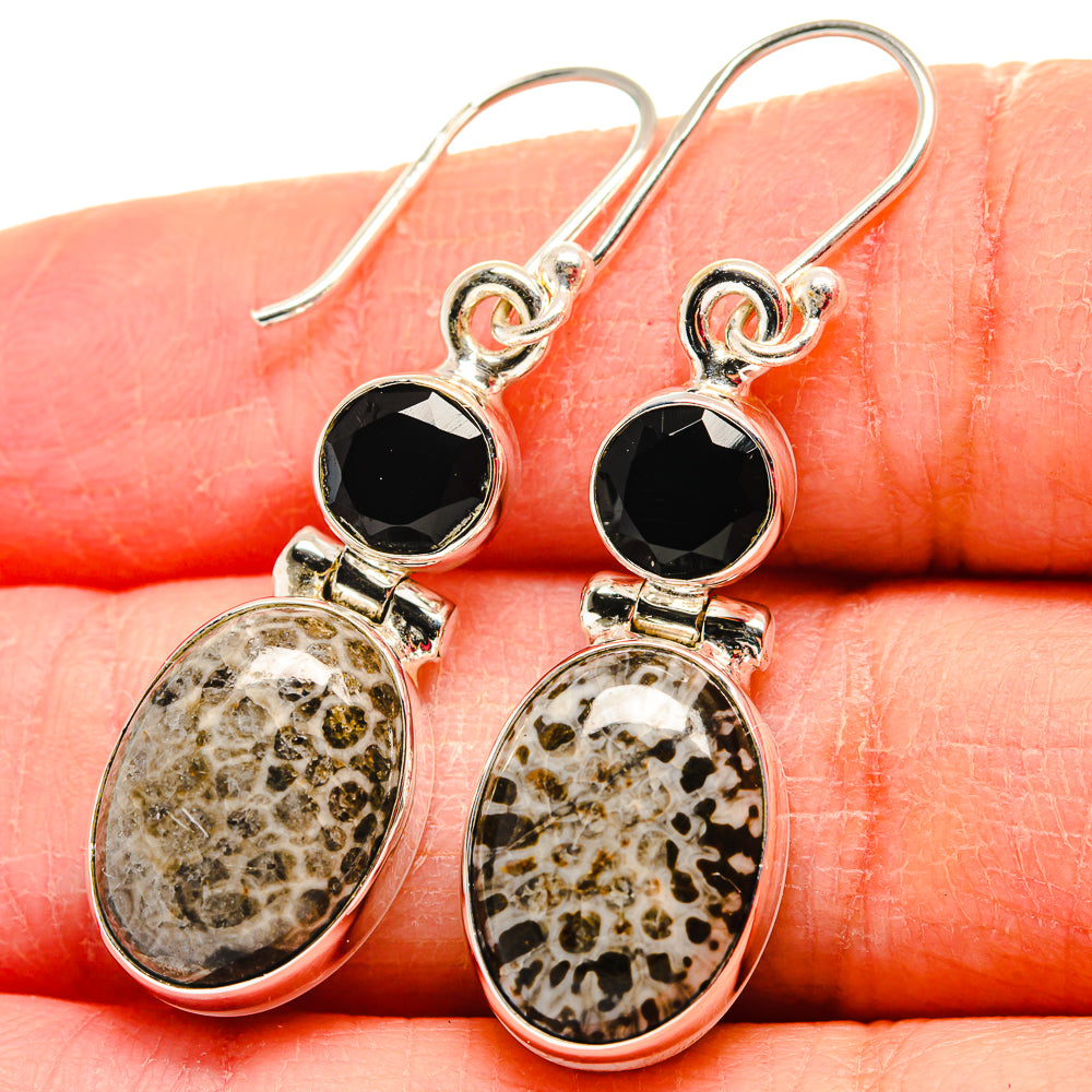 Stingray Coral Earrings handcrafted by Ana Silver Co - EARR424046