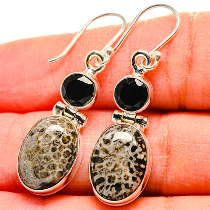 Stingray Coral Earrings handcrafted by Ana Silver Co - EARR424046