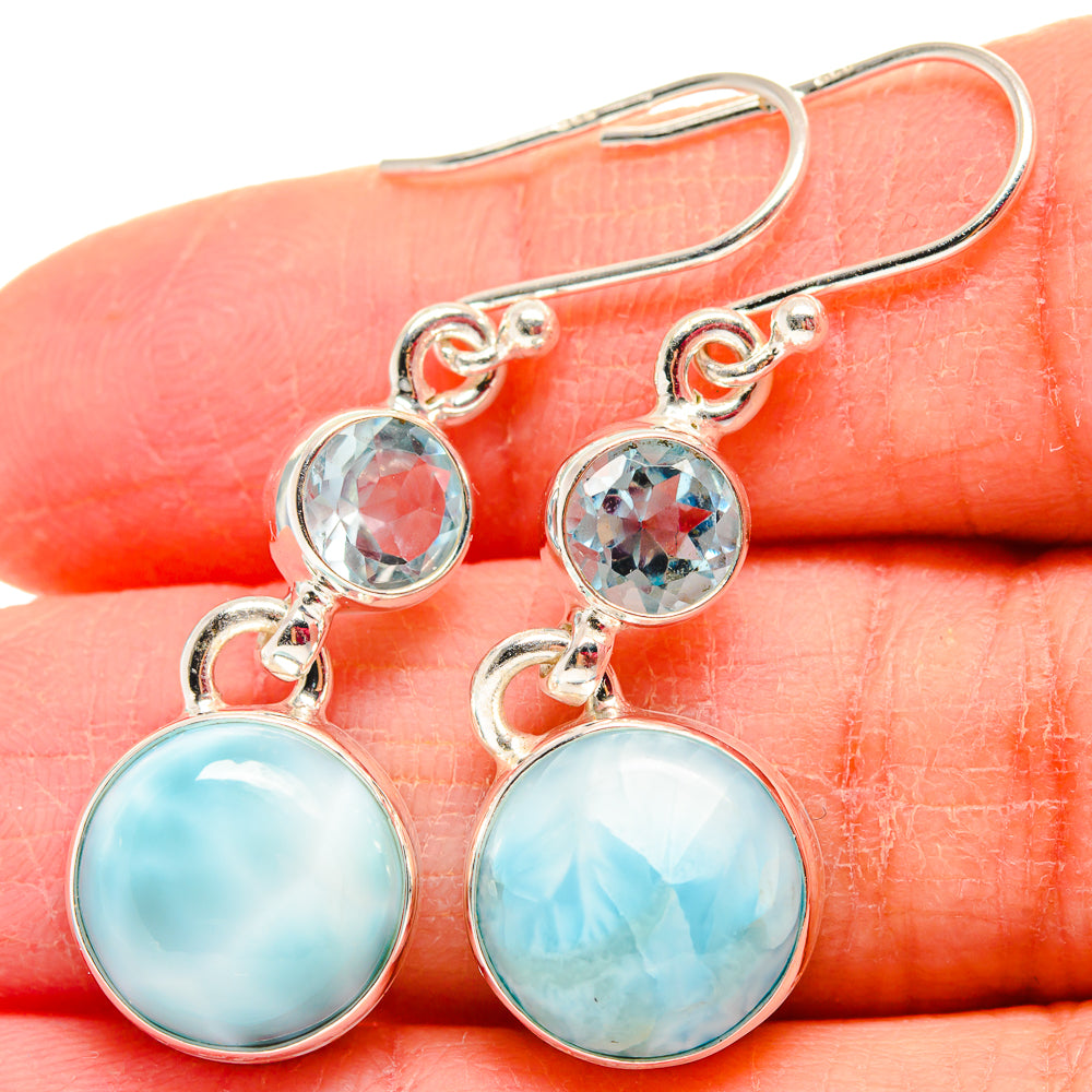 Larimar Earrings handcrafted by Ana Silver Co - EARR424049
