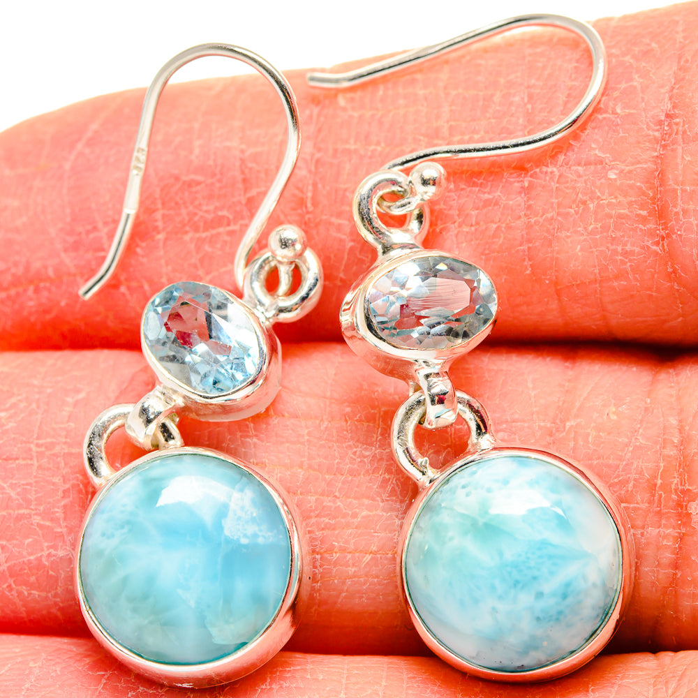 Larimar Earrings handcrafted by Ana Silver Co - EARR424054