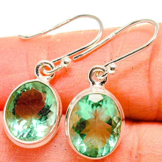 Green Fluorite Earrings handcrafted by Ana Silver Co - EARR424072