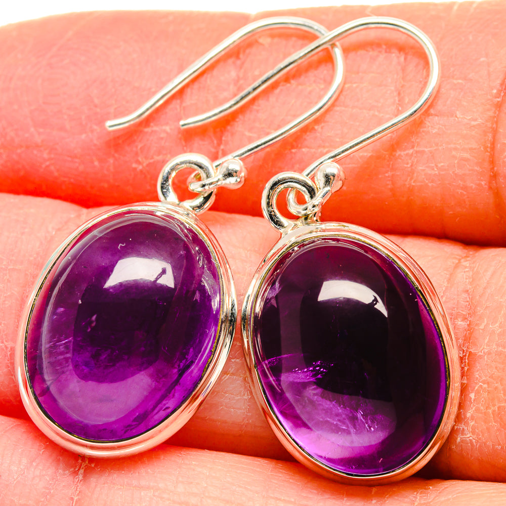 Amethyst Earrings handcrafted by Ana Silver Co - EARR424109