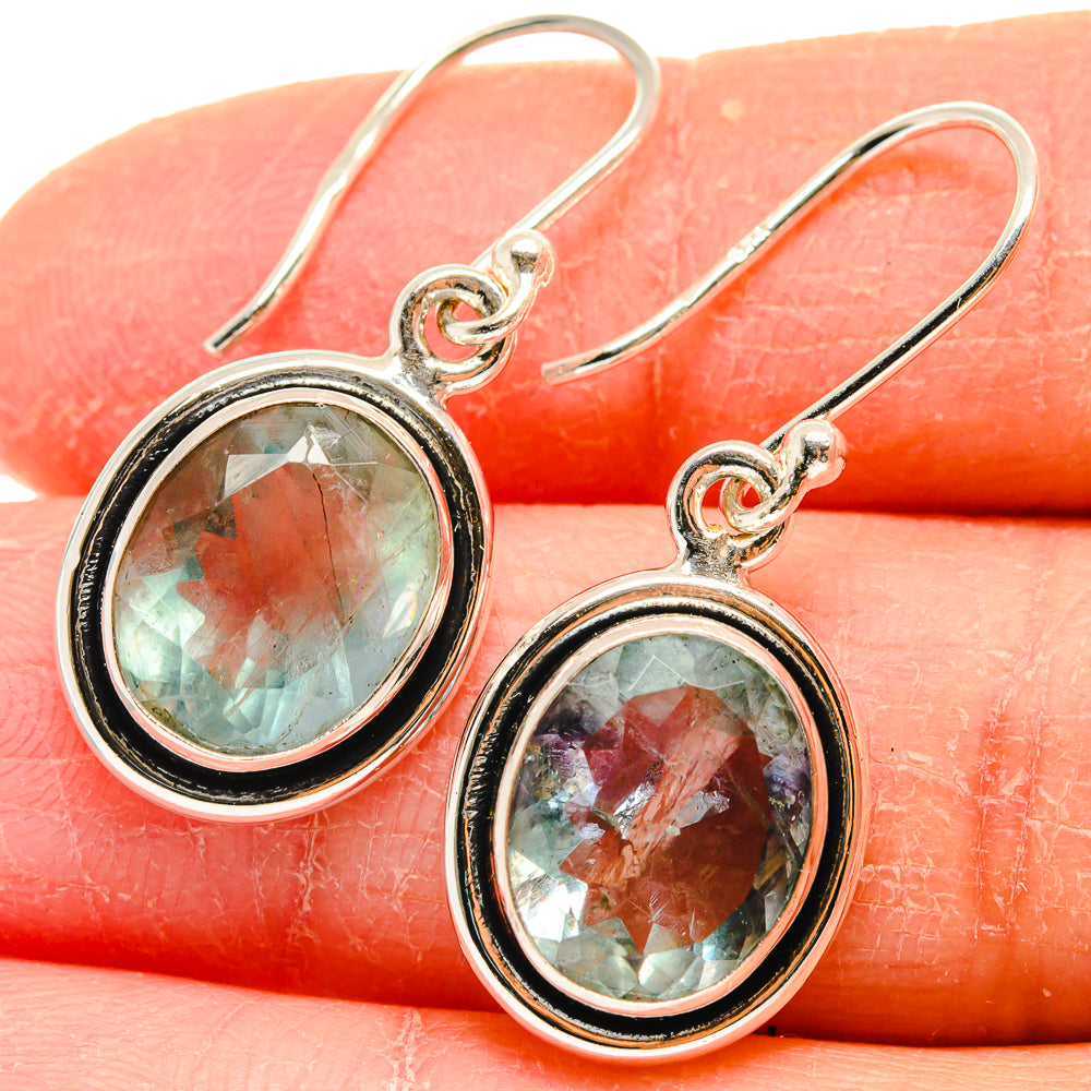 Blue Fluorite Earrings handcrafted by Ana Silver Co - EARR424112
