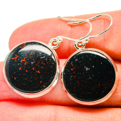 Bloodstone Earrings handcrafted by Ana Silver Co - EARR424120