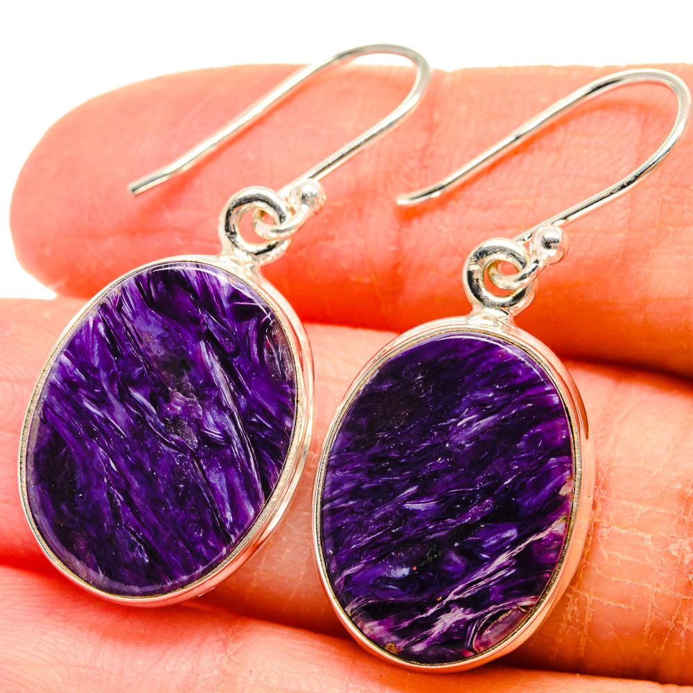 Charoite Earrings handcrafted by Ana Silver Co - EARR424124