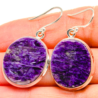 Charoite Earrings handcrafted by Ana Silver Co - EARR424137