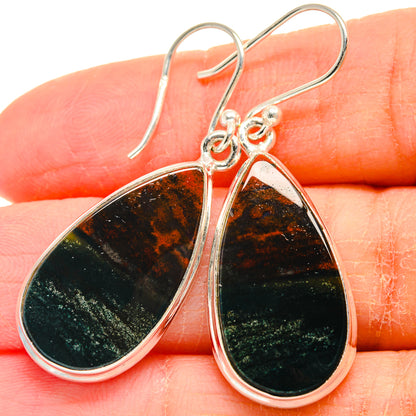 Bloodstone Earrings handcrafted by Ana Silver Co - EARR424139
