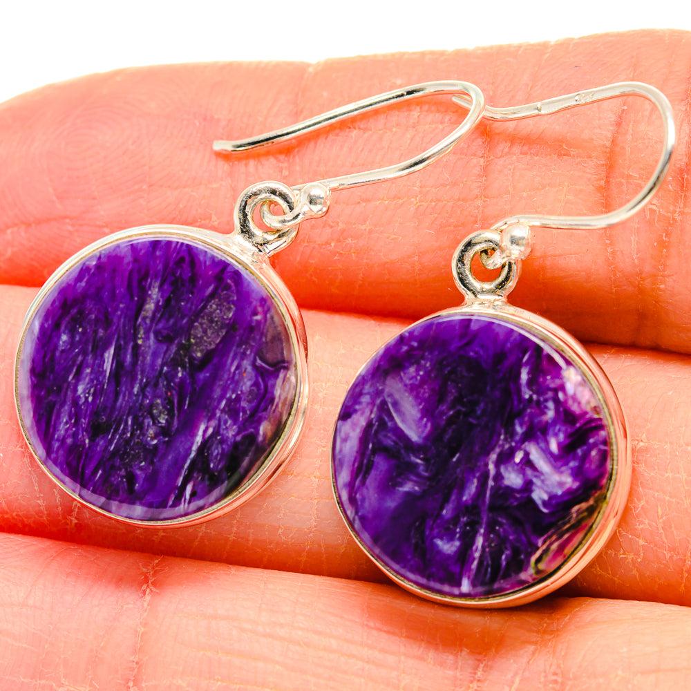 Charoite Earrings handcrafted by Ana Silver Co - EARR424142