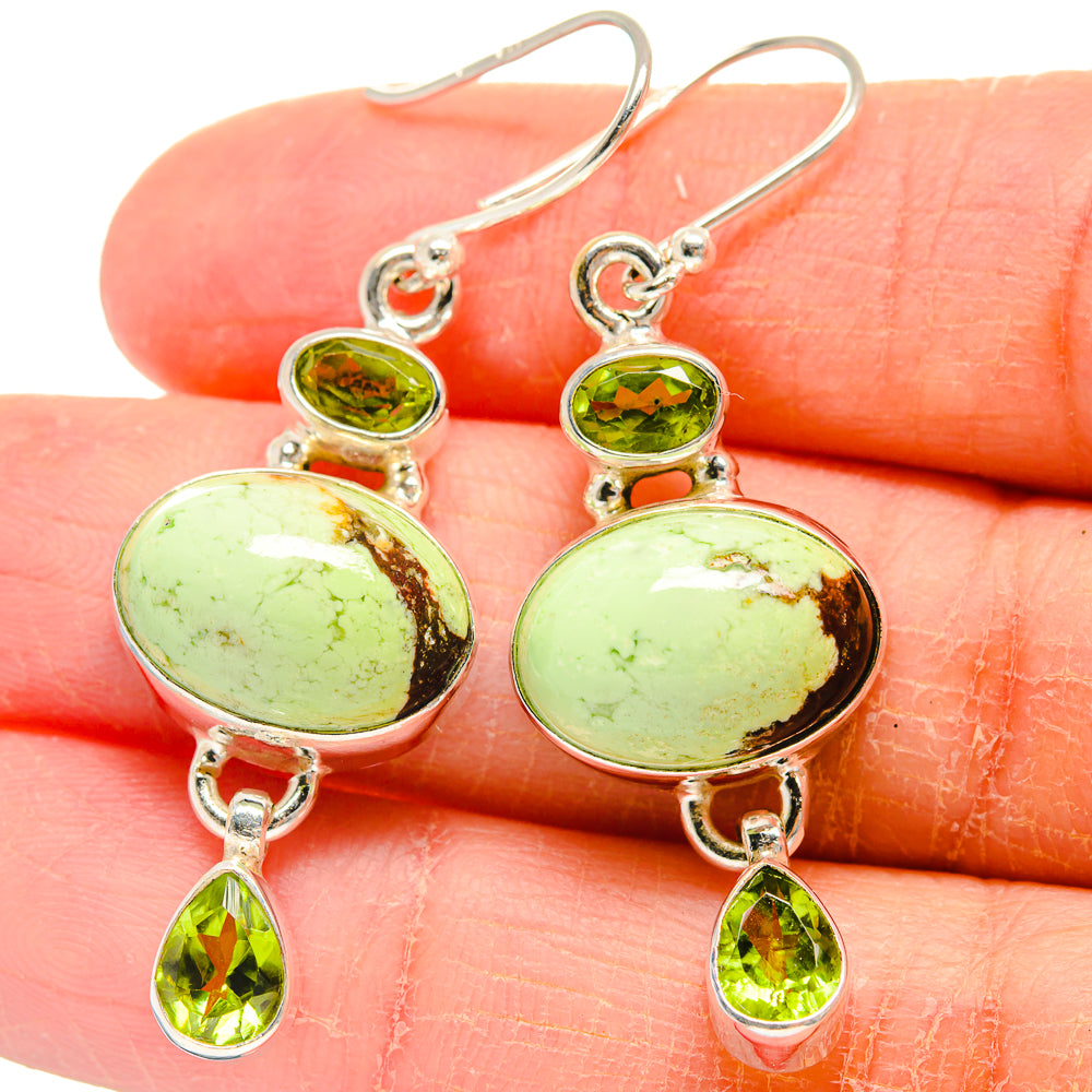 Lemon Chrysoprase Earrings handcrafted by Ana Silver Co - EARR424151