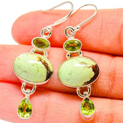 Lemon Chrysoprase Earrings handcrafted by Ana Silver Co - EARR424151