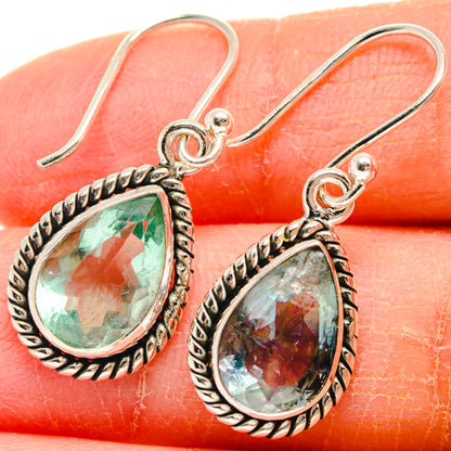 Blue Fluorite Earrings handcrafted by Ana Silver Co - EARR424157
