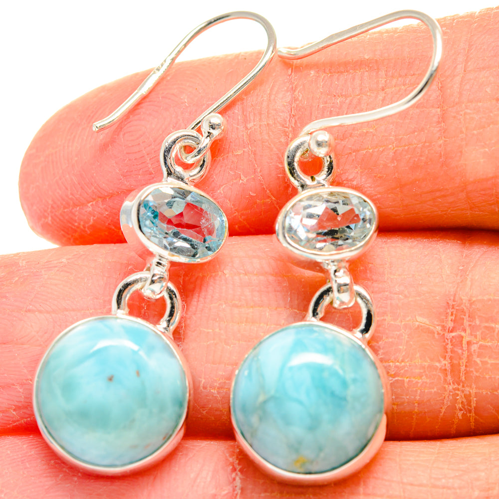 Larimar Earrings handcrafted by Ana Silver Co - EARR424158