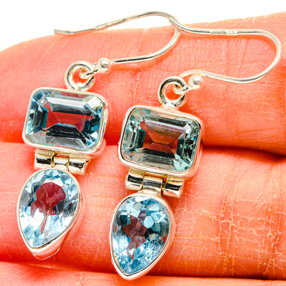 Blue Topaz Earrings handcrafted by Ana Silver Co - EARR424160