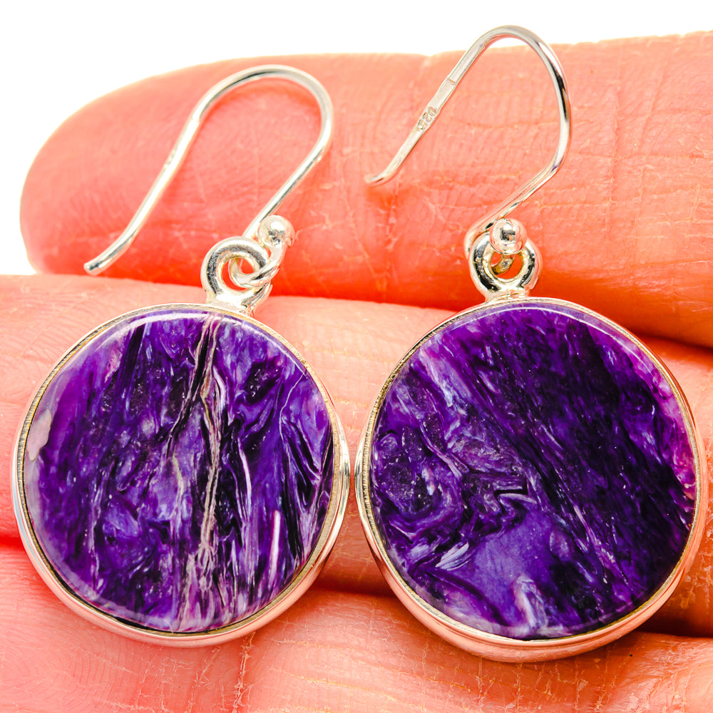 Charoite Earrings handcrafted by Ana Silver Co - EARR424164