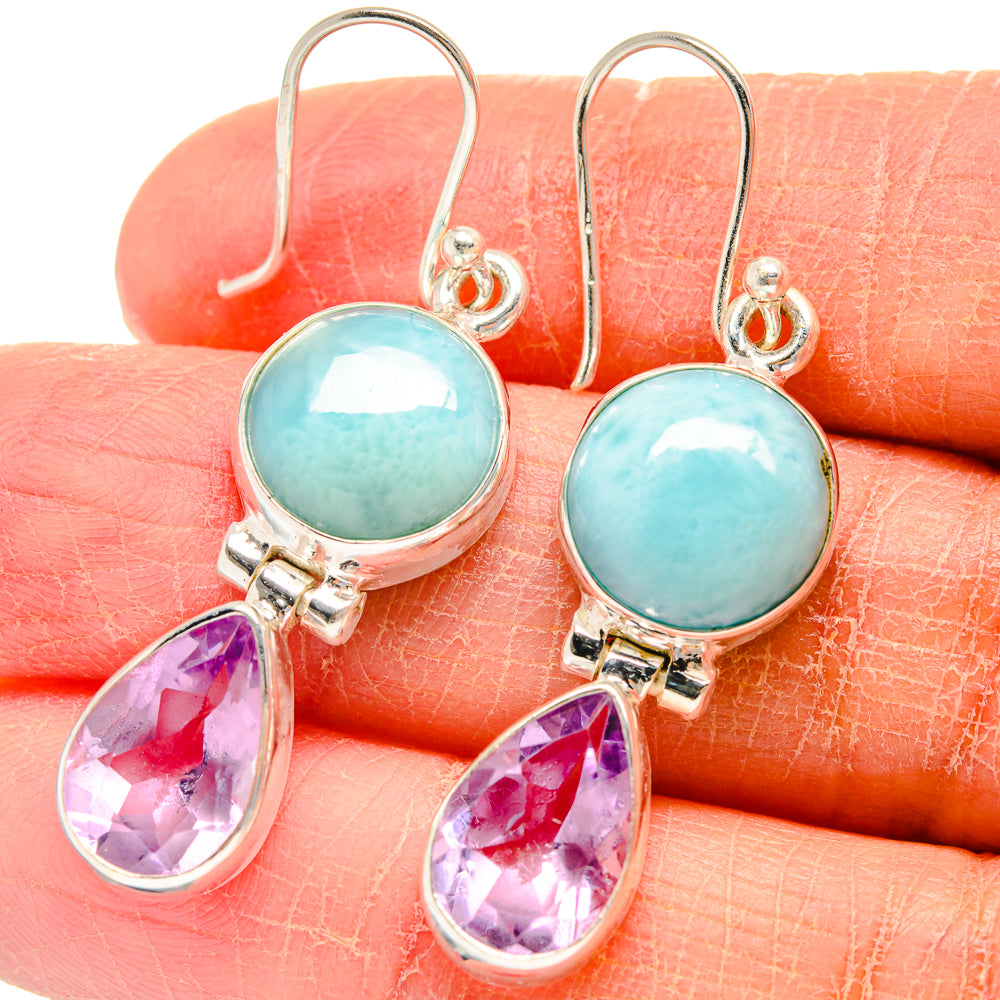Larimar Earrings handcrafted by Ana Silver Co - EARR424170