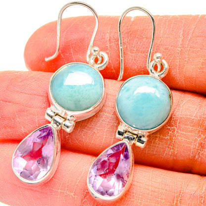 Larimar Earrings handcrafted by Ana Silver Co - EARR424170