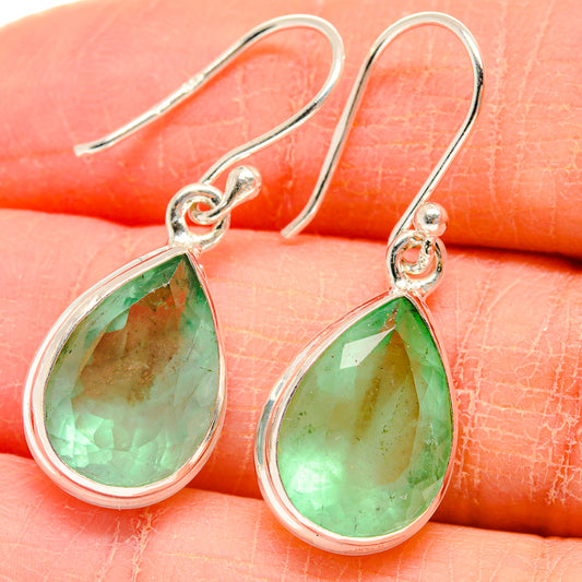 Green Fluorite Earrings handcrafted by Ana Silver Co - EARR424172