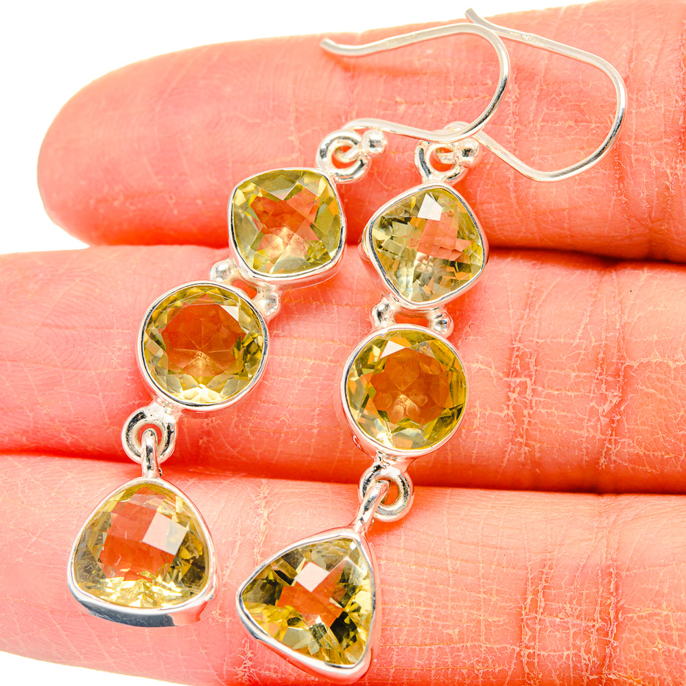 Citrine Earrings handcrafted by Ana Silver Co - EARR424187