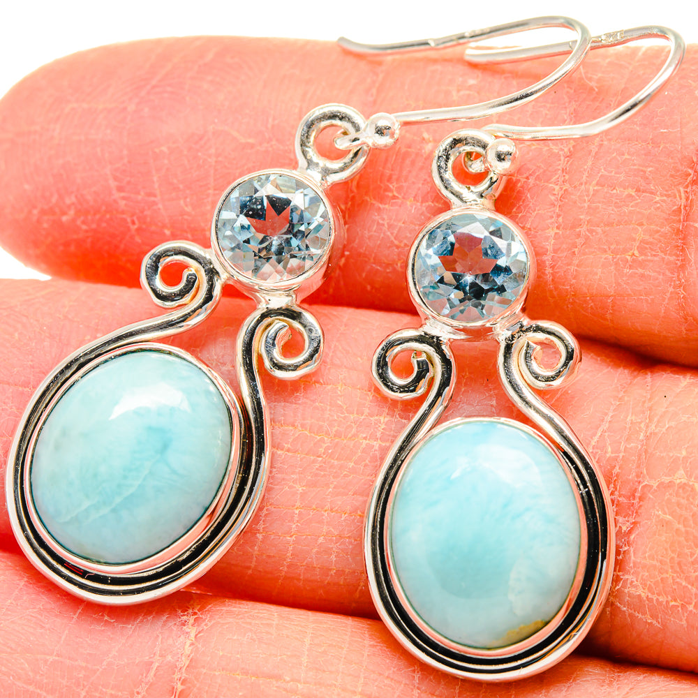 Larimar Earrings handcrafted by Ana Silver Co - EARR424189