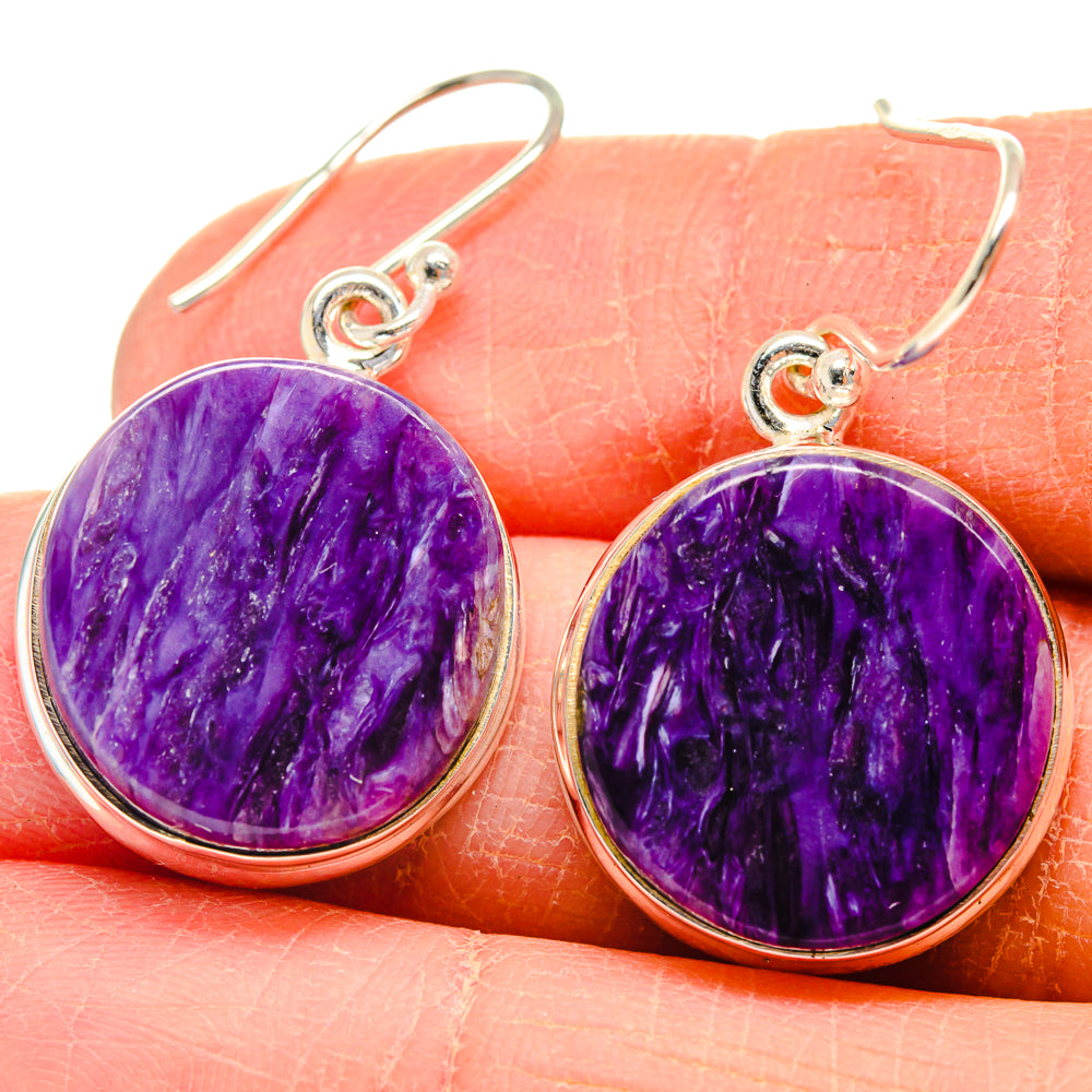 Charoite Earrings handcrafted by Ana Silver Co - EARR424200