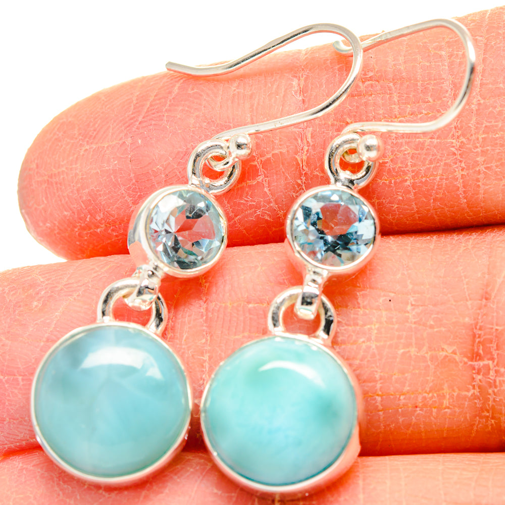 Larimar Earrings handcrafted by Ana Silver Co - EARR424203