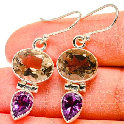 Smoky Quartz Earrings handcrafted by Ana Silver Co - EARR424204