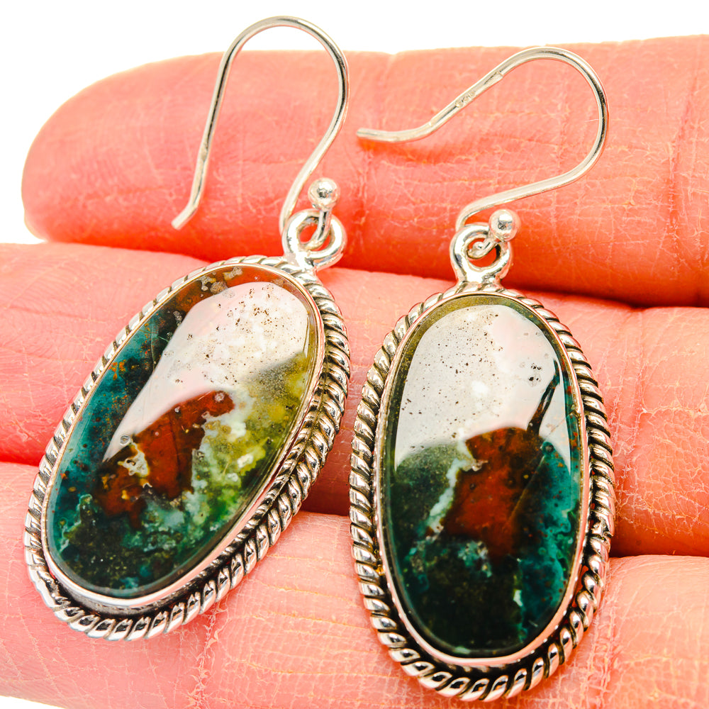 Ocean Jasper Earrings handcrafted by Ana Silver Co - EARR424210