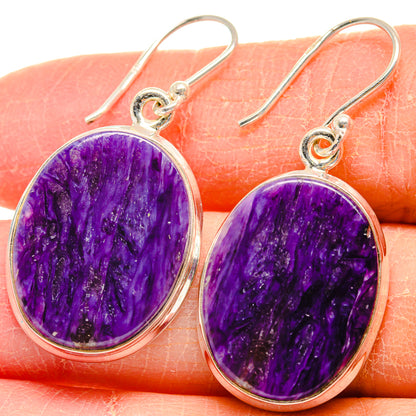 Charoite Earrings handcrafted by Ana Silver Co - EARR424213