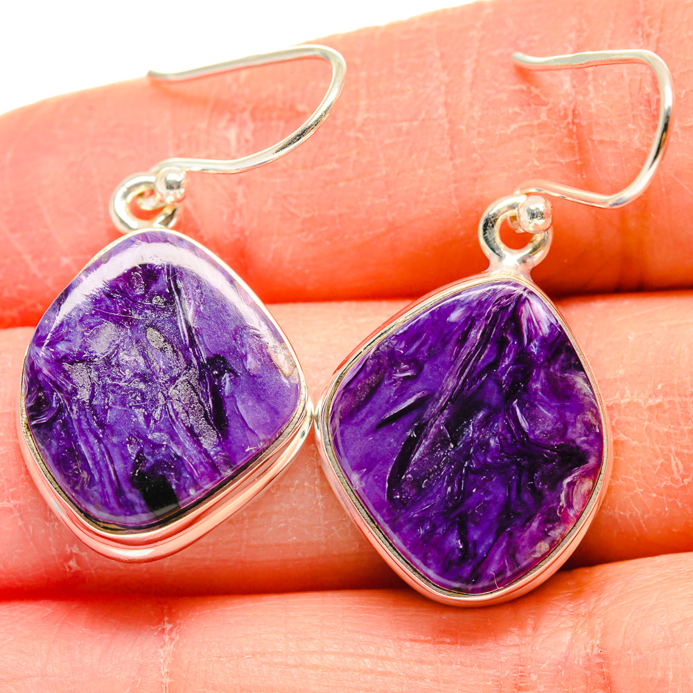 Charoite Earrings handcrafted by Ana Silver Co - EARR424230