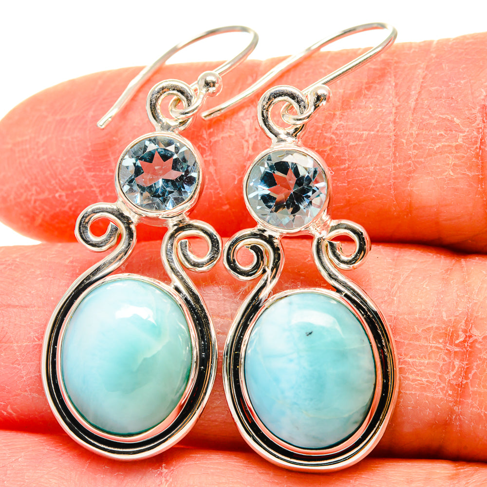 Larimar Earrings handcrafted by Ana Silver Co - EARR424231