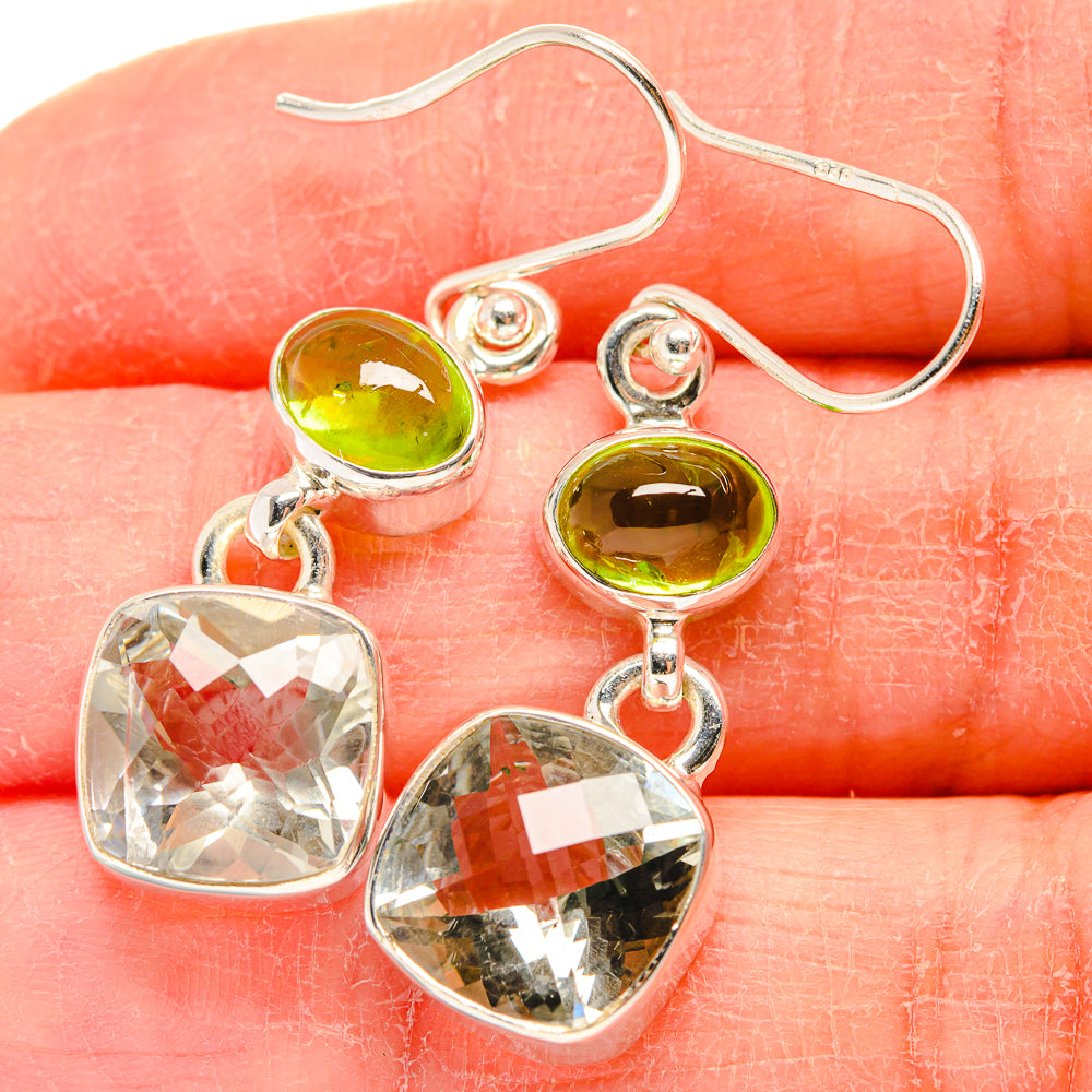 Green Amethyst Earrings handcrafted by Ana Silver Co - EARR424236