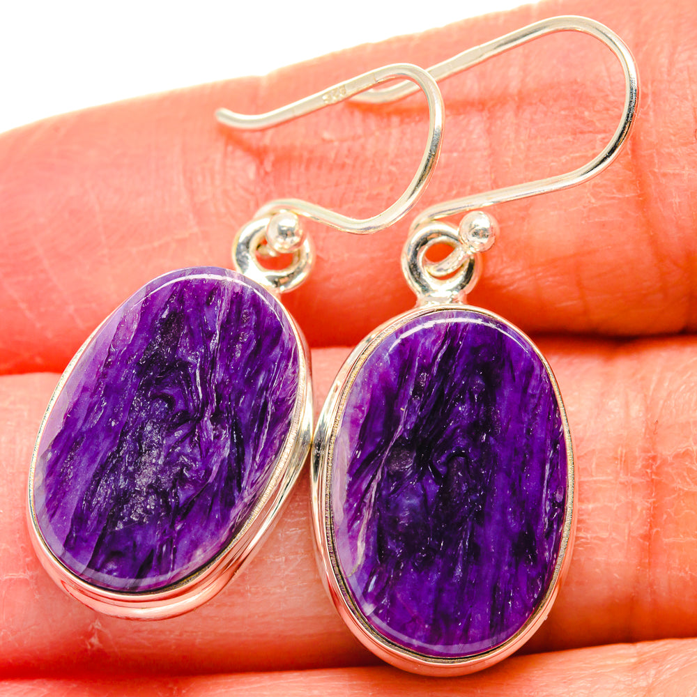 Charoite Earrings handcrafted by Ana Silver Co - EARR424244